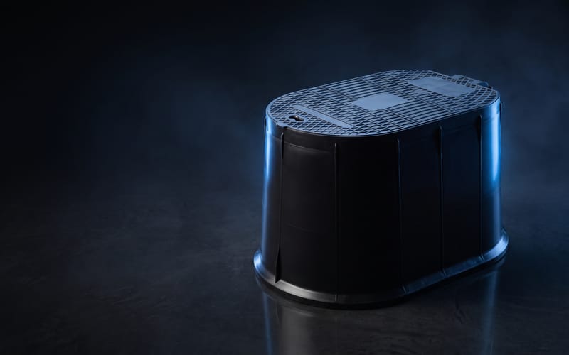 Registro de polipropileno con cerradura de CJ-Intellia para medidor de agua