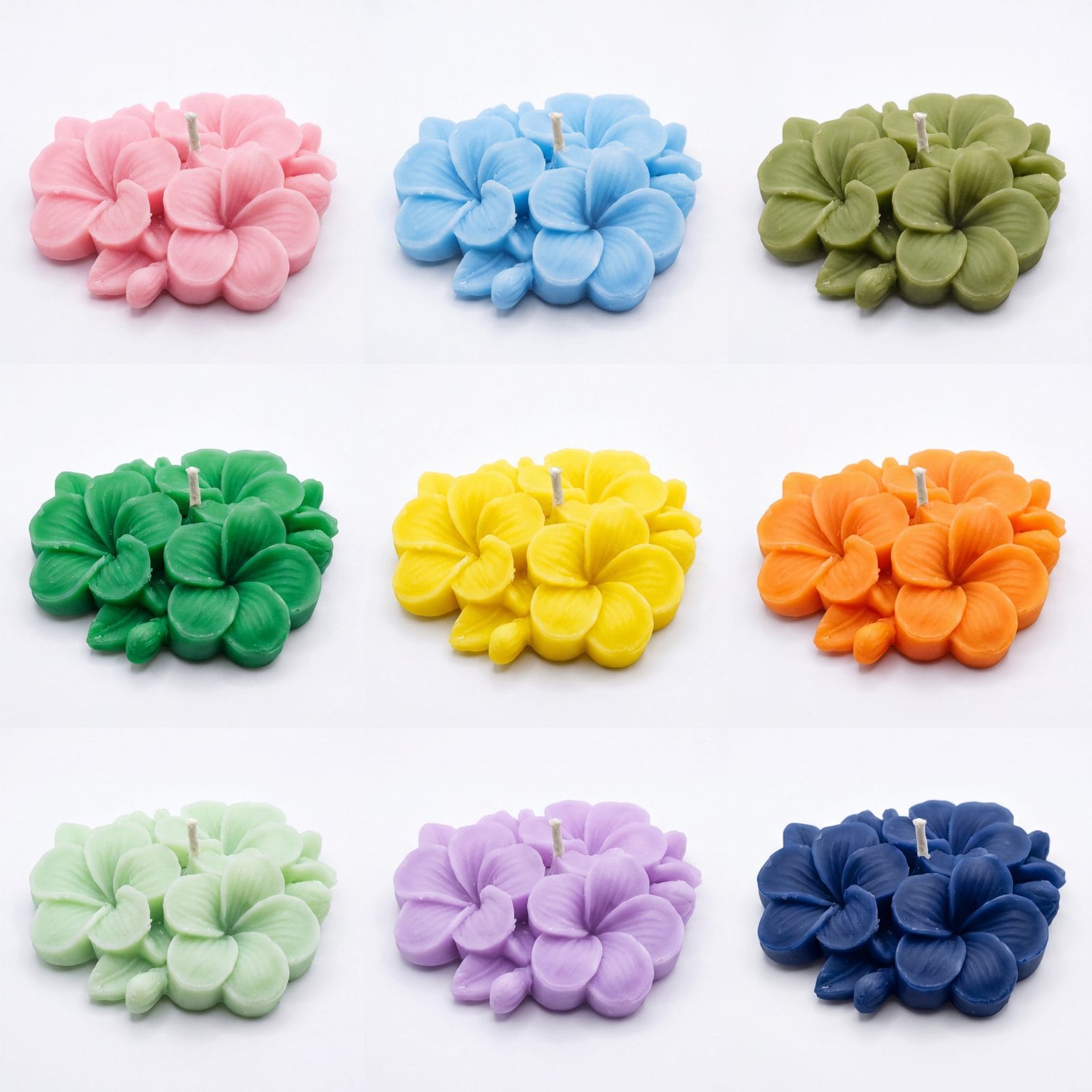 Plumeria Candle: colores