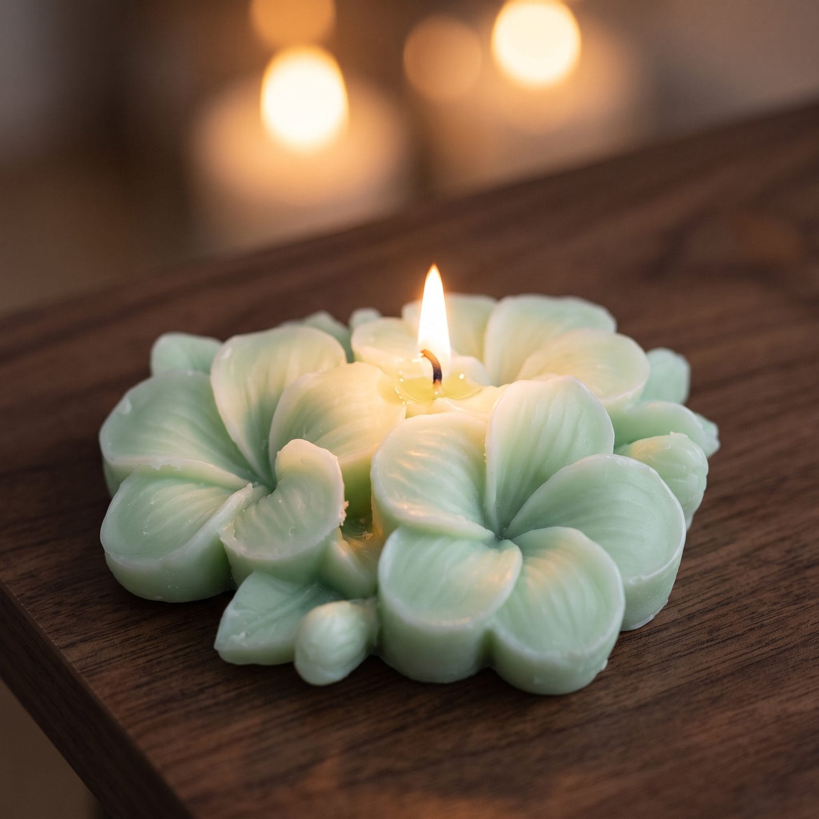Plumeria Candle: encendida
